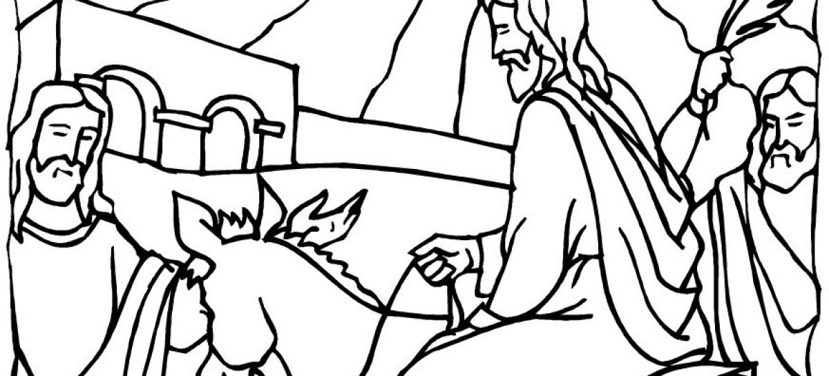 Palm Sunday Coloring Pages 28 Images Jesus Page Free Crafts