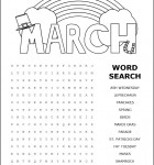 Printable March Word Search | Free Kids Crafts