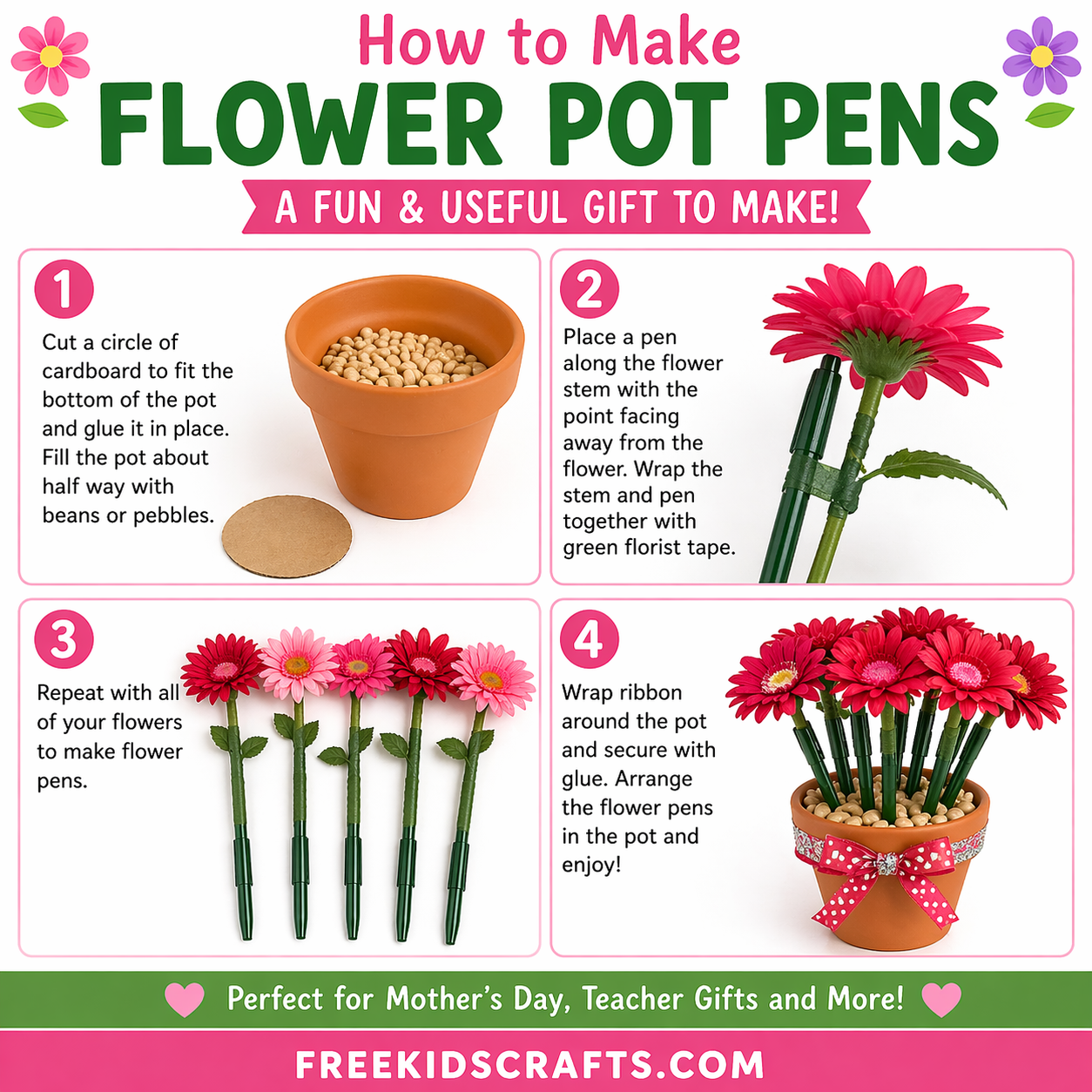 How to make flower pot pens

