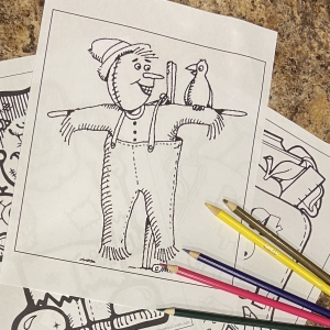 Coloring pages with a fall theme