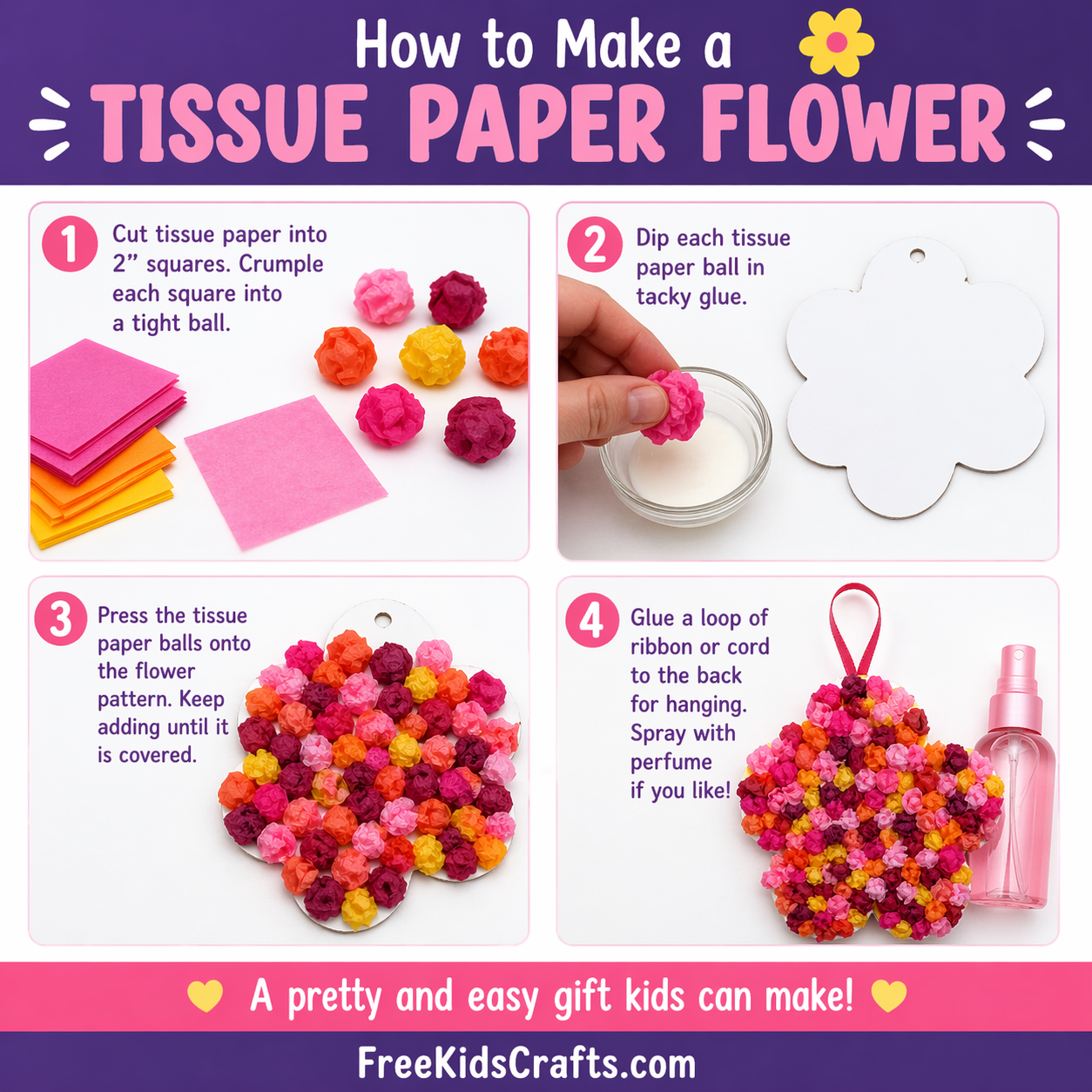 How to make a tissue paper flower

