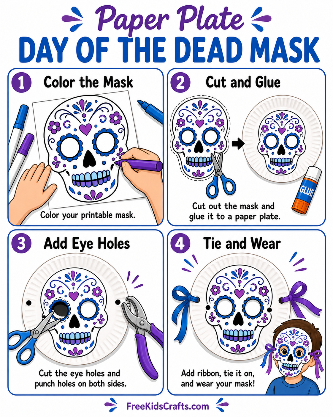 Day of the dead mask craft guide

