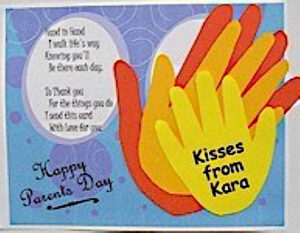 Handprint Parents' Day Card