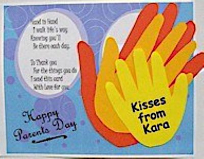 Handprint Parents’ Day Card