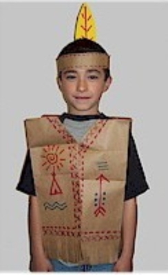 Paper Bag vest turned into Native American vest