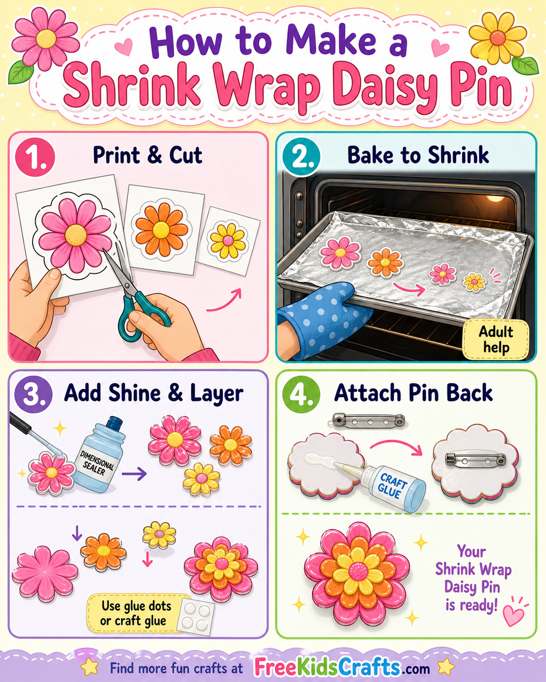 How to make a shrink wrap pin