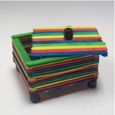 Trinket Box made with craft sticks