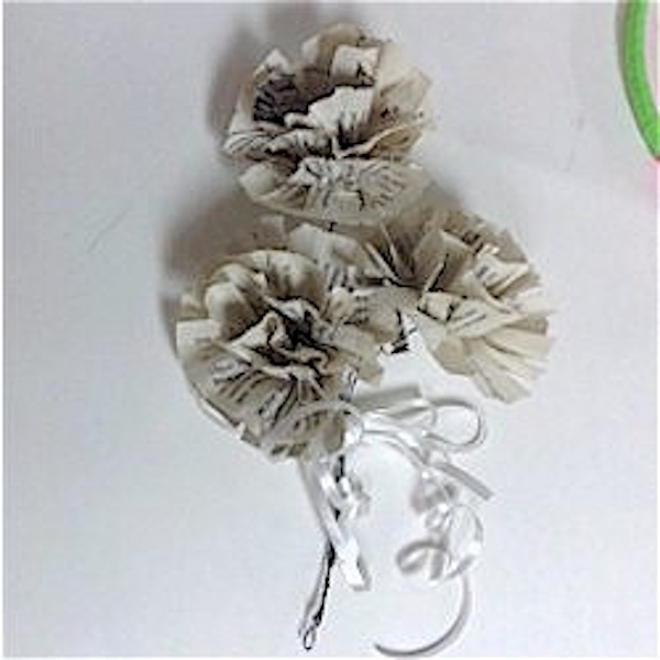 Turn old books into paper flowers