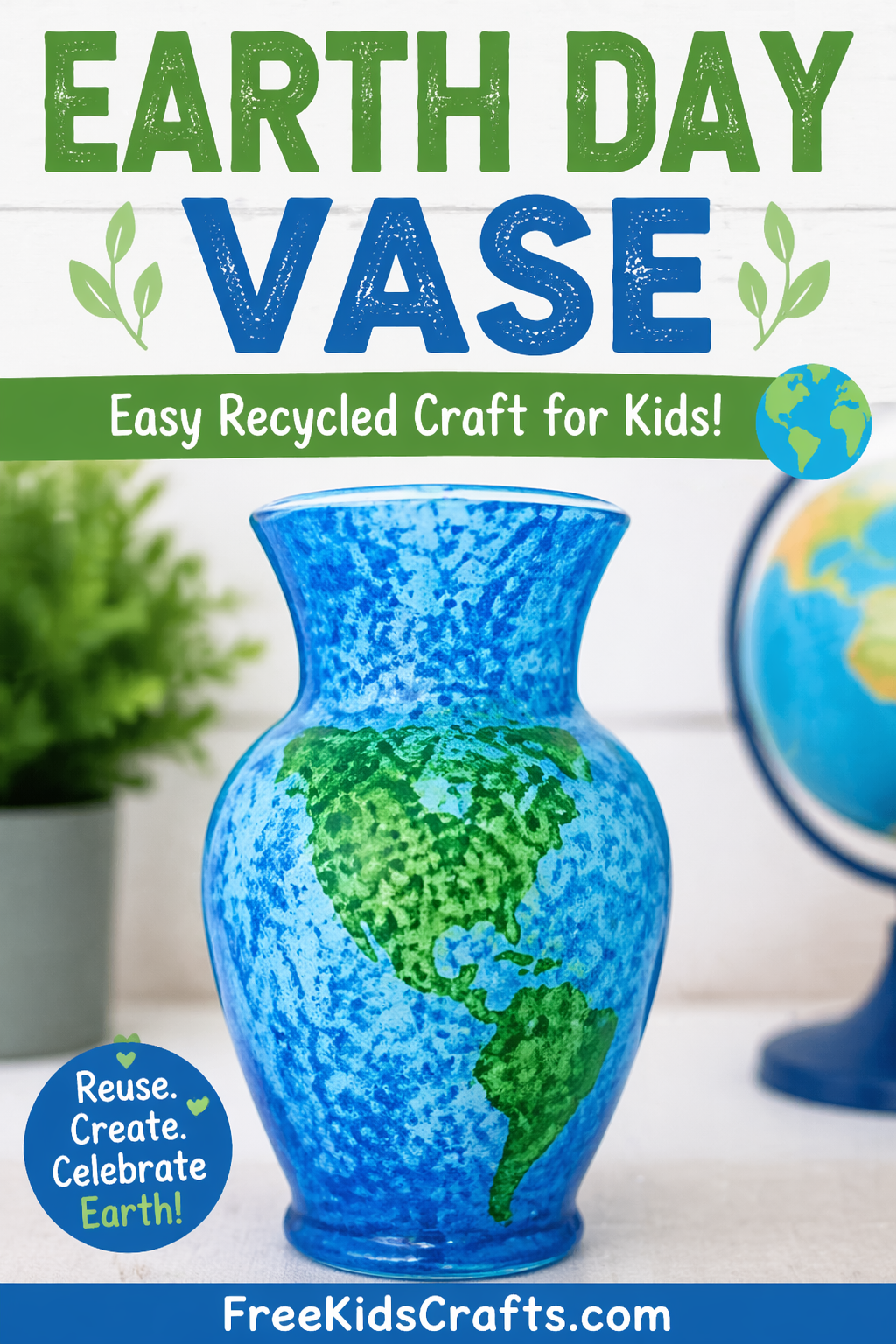 Earth Day Recycled Vase