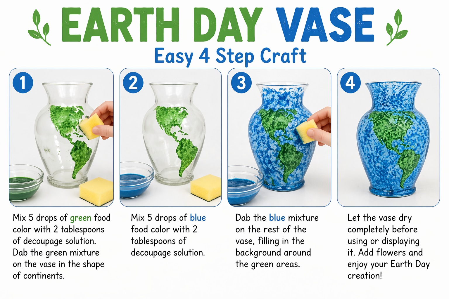 Earth Day vase craft tutorial