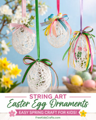 String Art Easter Egg Ornaments