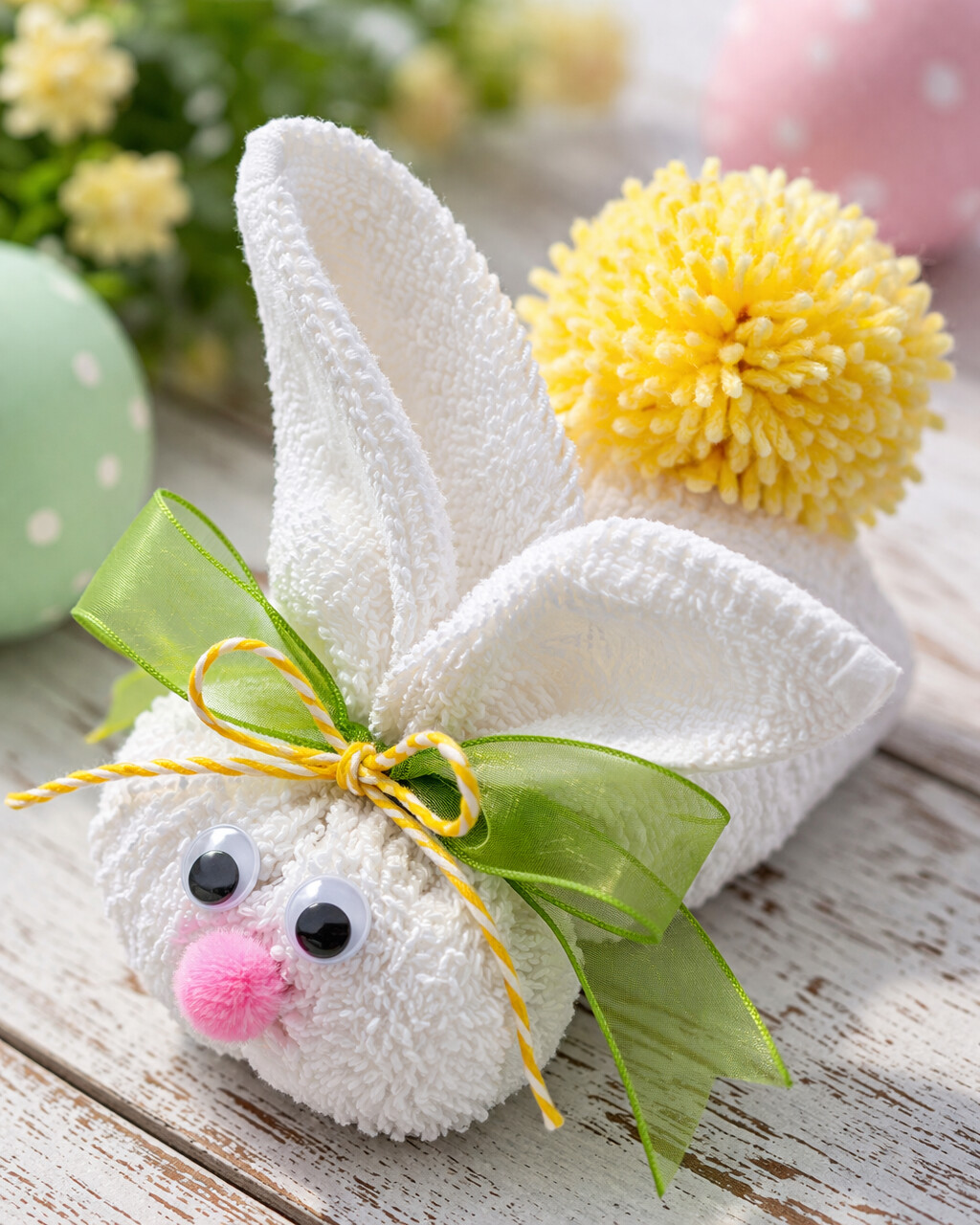 wash cloth easter bunny craft