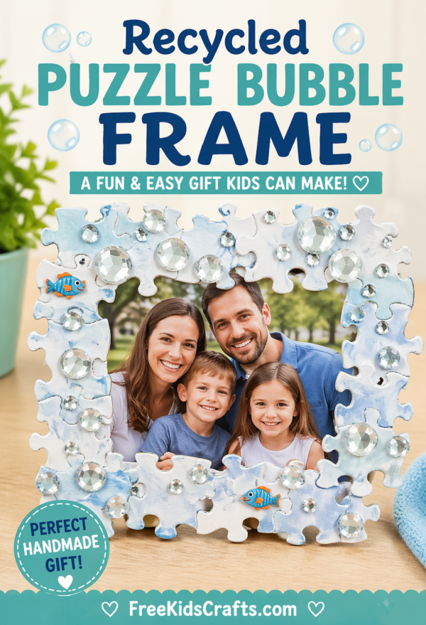 Recycled Puzzle Bubble Frame