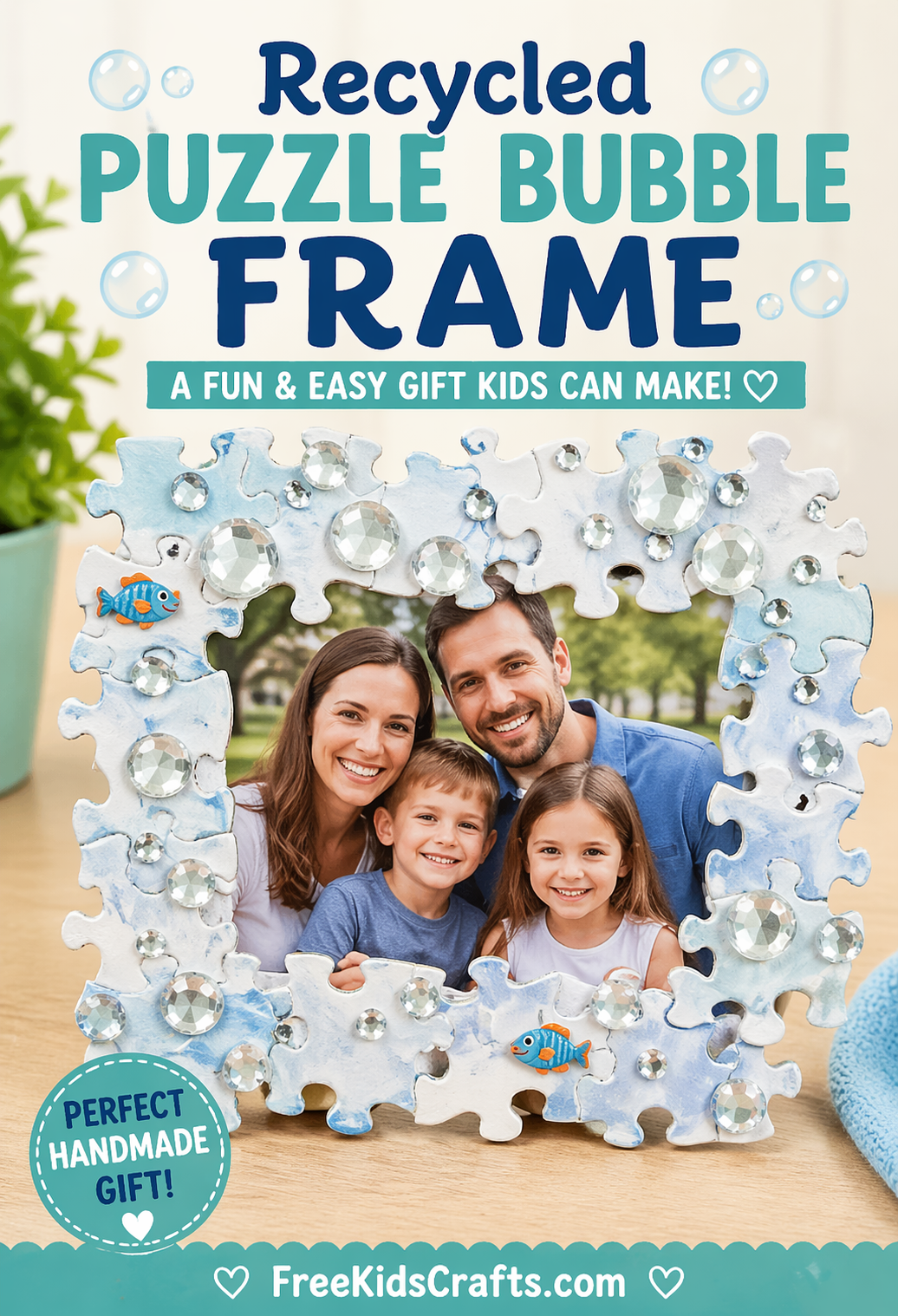 Recycled Puzzle Bubble Frame