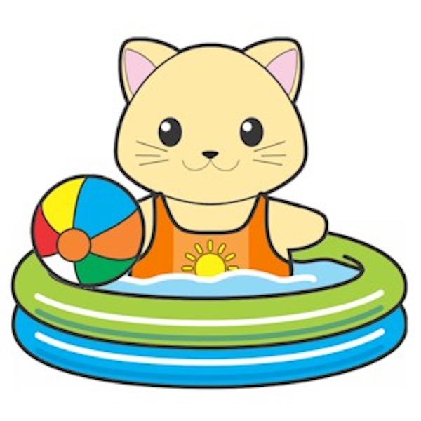 Printable Swimming Pool For Buddies Paper Dolls
