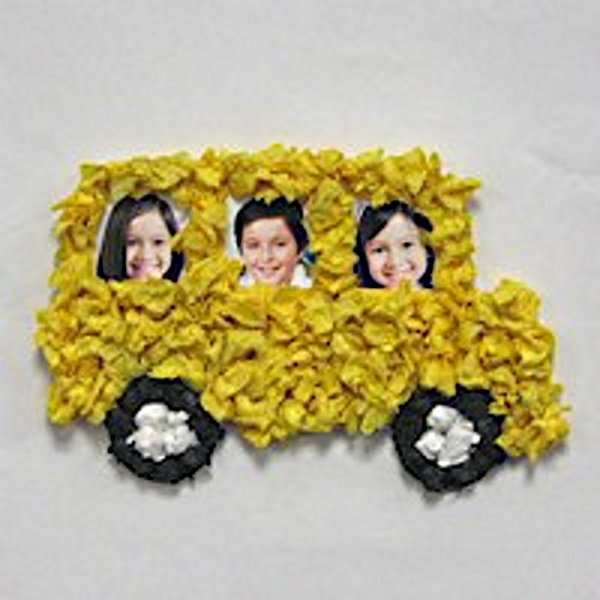 Tissue Paper School Bus Craft