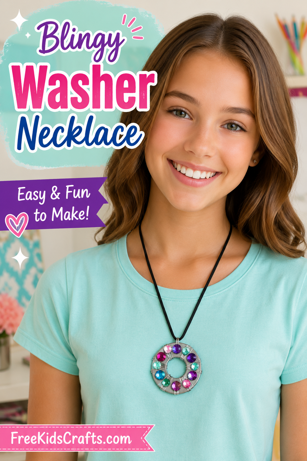 Blingy Washer Necklace