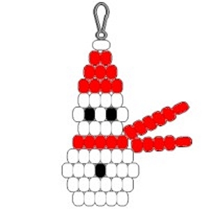 Beaded snowman pattern