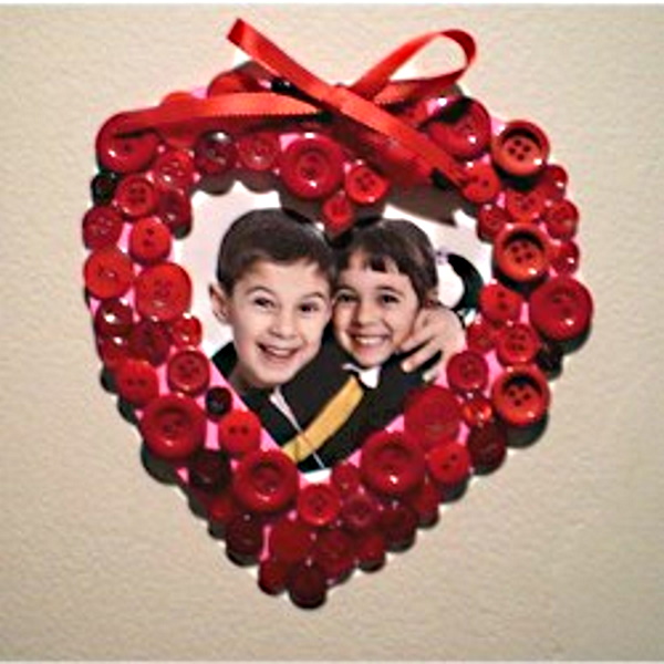 Valentine Button Frame