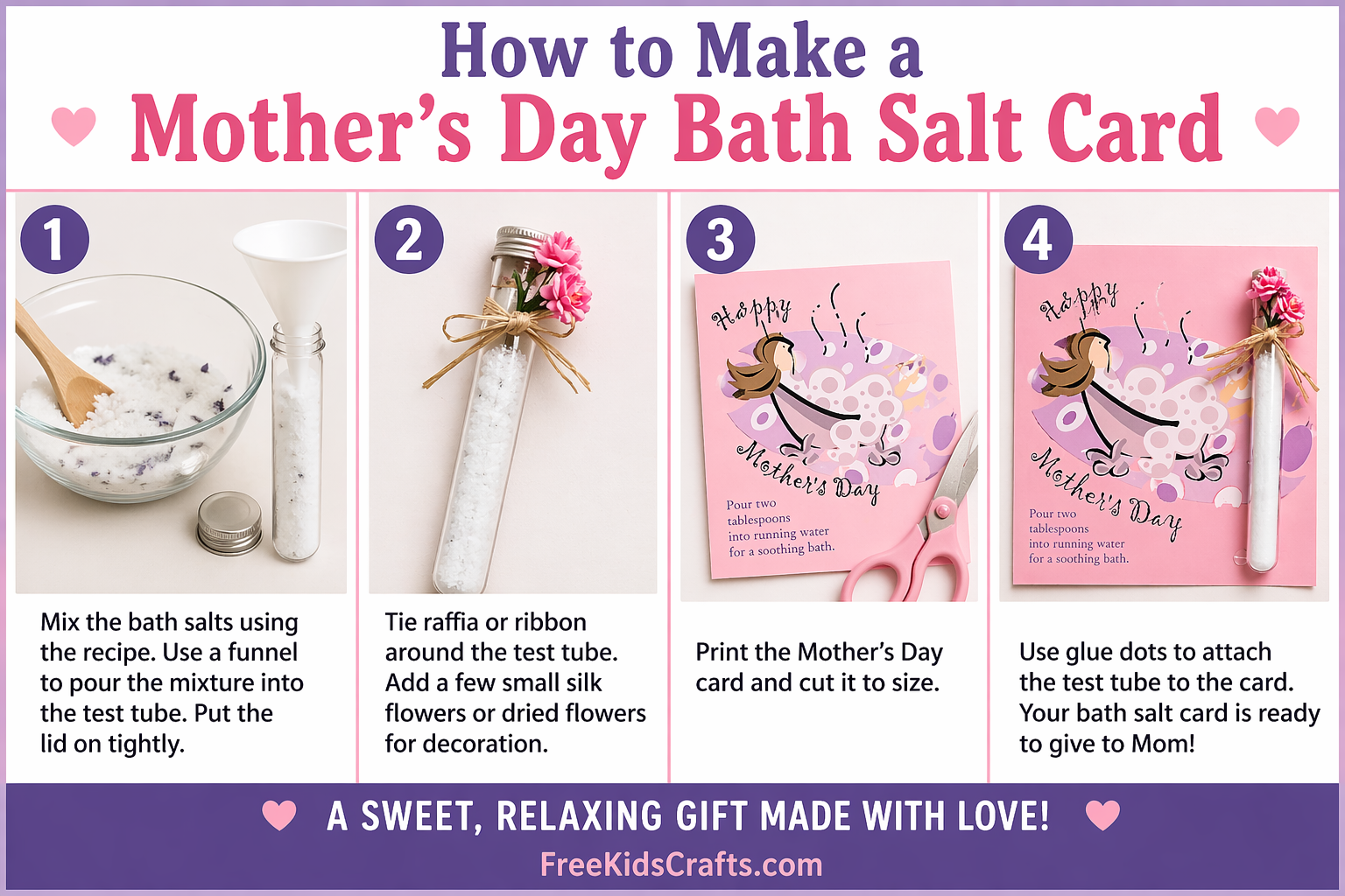 How to make a bath salt card

