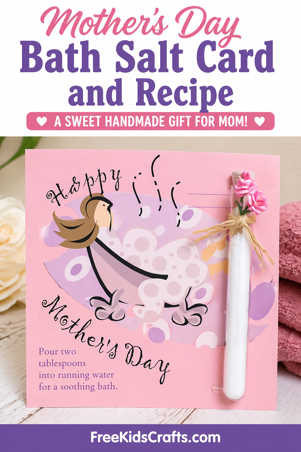Mother’s Day Bath Salt Card And Recipe