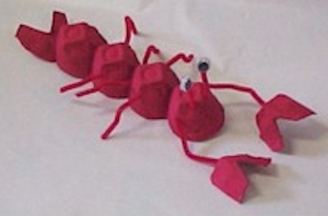 Recycled Egg Carton Lobster craft