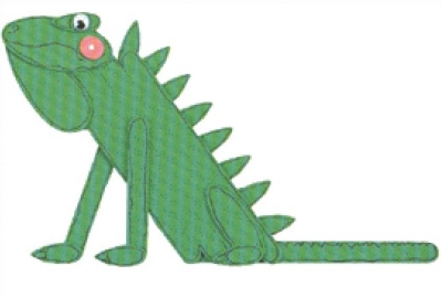 Iguana made from craftsticks