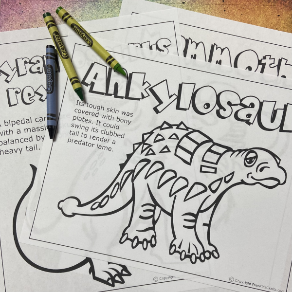 dinosaur coloring pages for kids