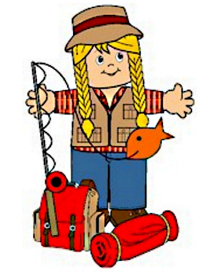 Fishing paper dolls for girls or boys