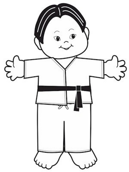 Playtime Martial Arts Paper Doll