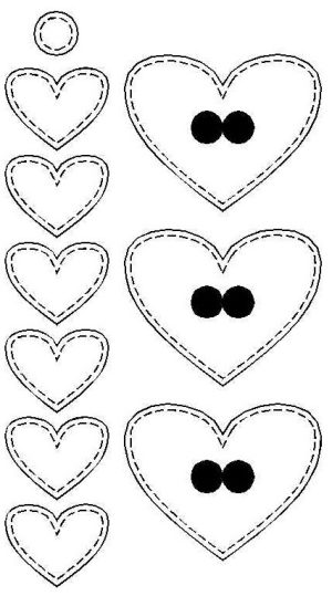 Heart patterns for Calico Heart card