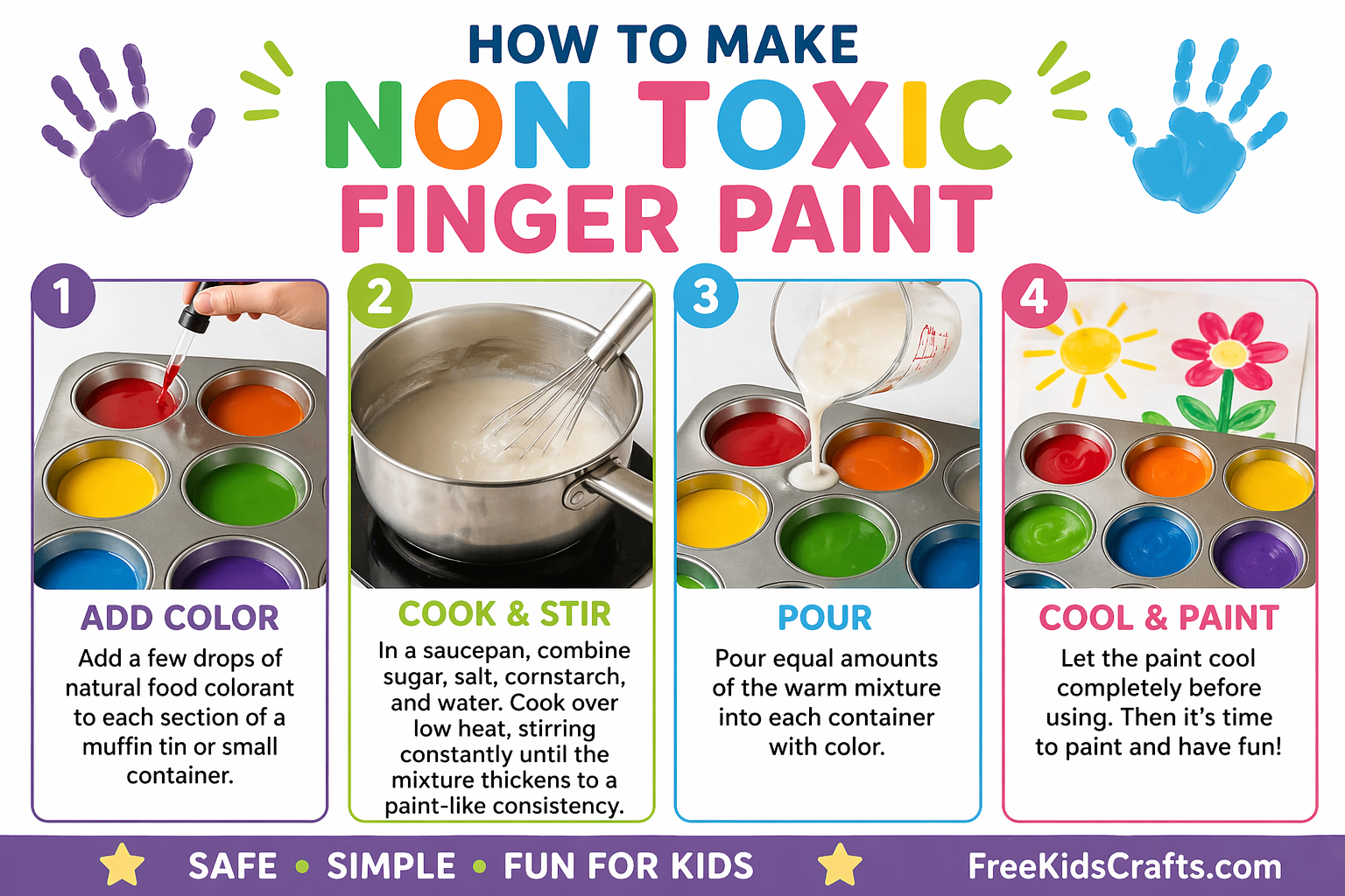 How to make non-toxic finger paint

