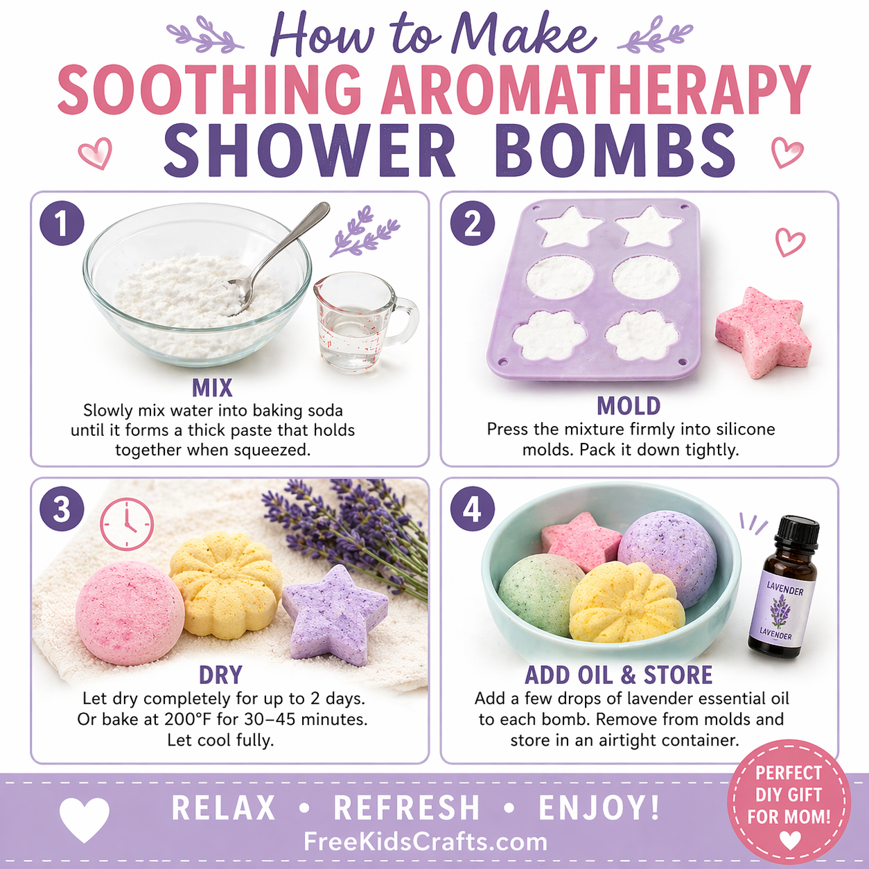 How to make soothing shower bombs

