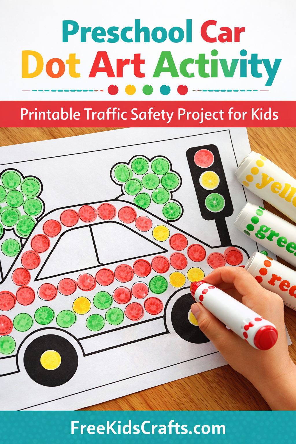 Preschool Car Dot Art Activity