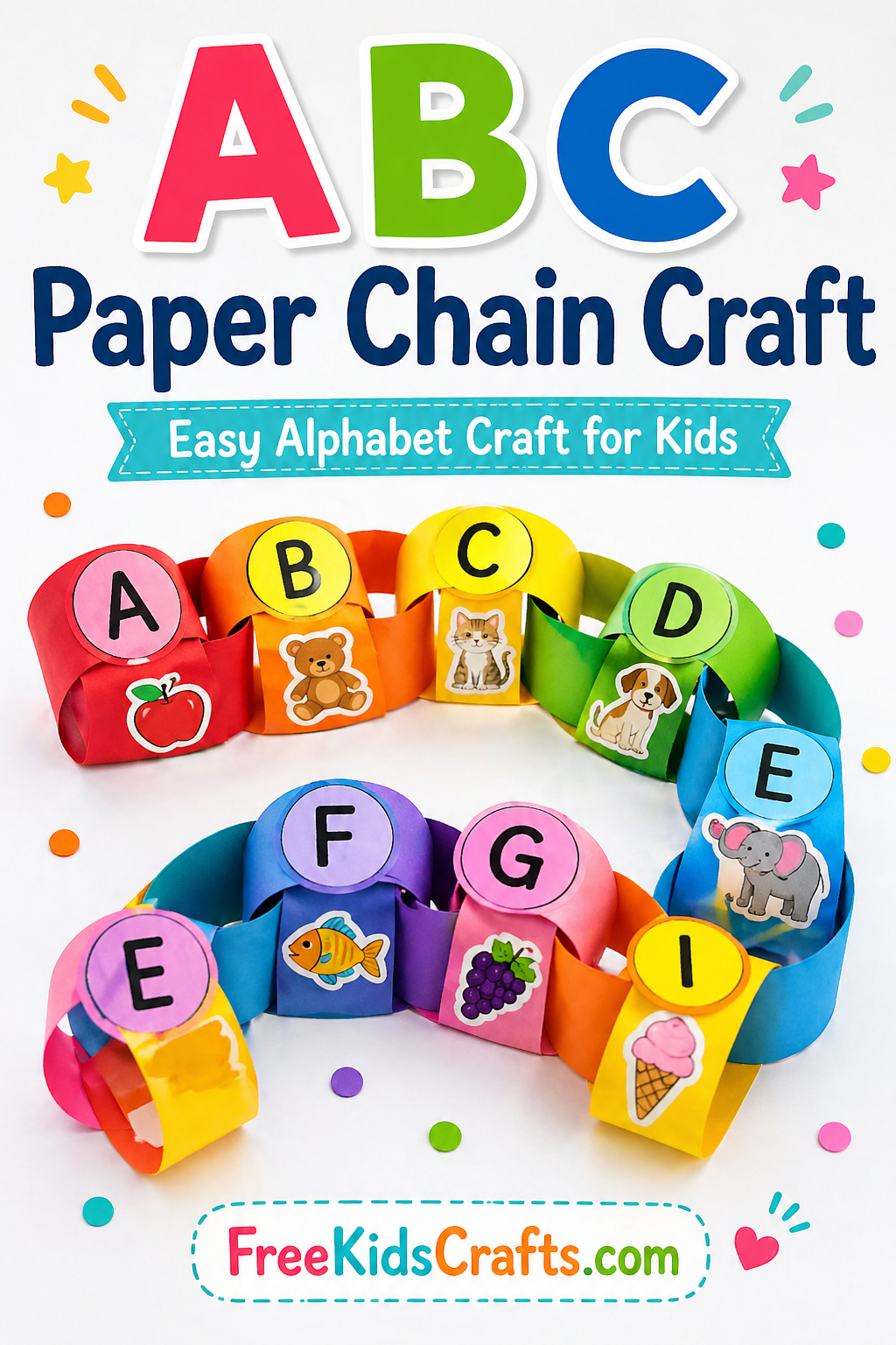 Fun ABC paper chain craft idea