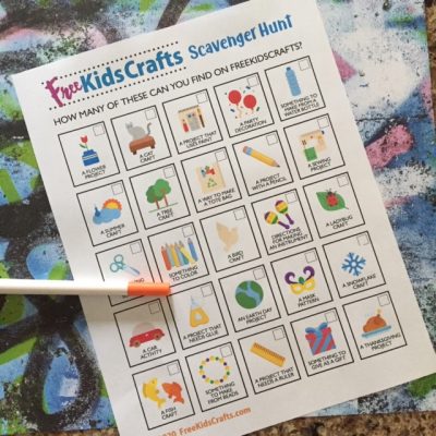 Free Kids Crafts Scavenger Hunt