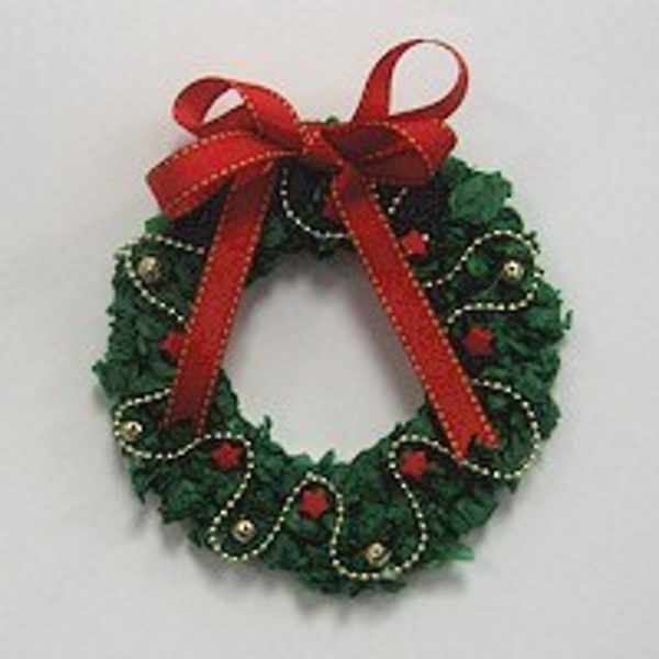 DIY Tissue Paper Christmas Wreath