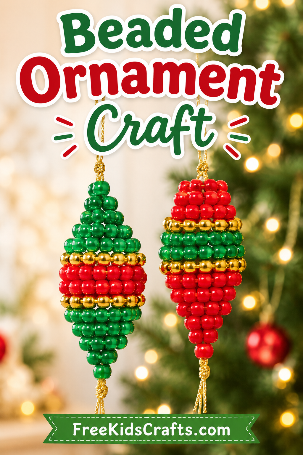Beaded ornament craft tutorial