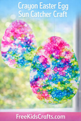 Crayon Easter Egg Sun Catcher Craft