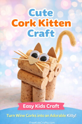Cute Cork Kitten Craft