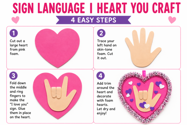 Sign Language I Heart You Craft
