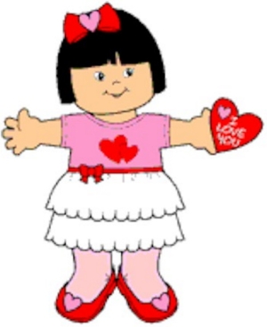 Printable Valentine Paper Doll