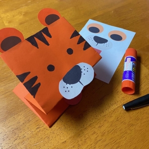 Tiger Hand Puppet Craft