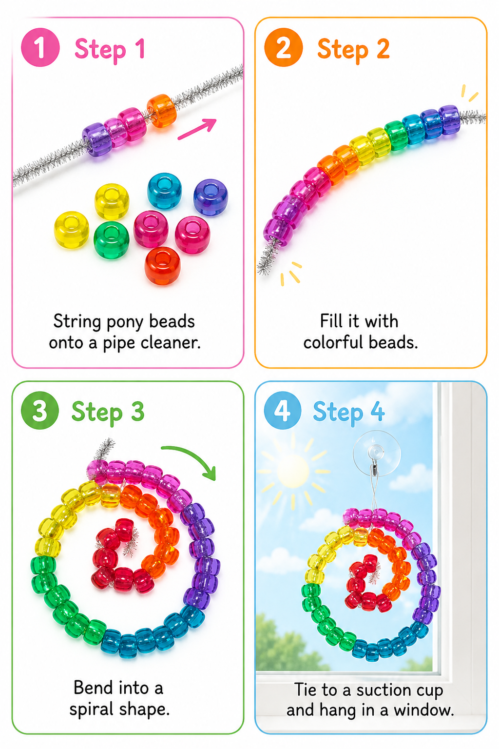 DIY rainbow suncatcher tutorial

