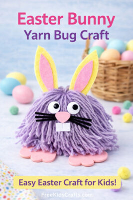 Easter Bunny Yarn Bug Craft