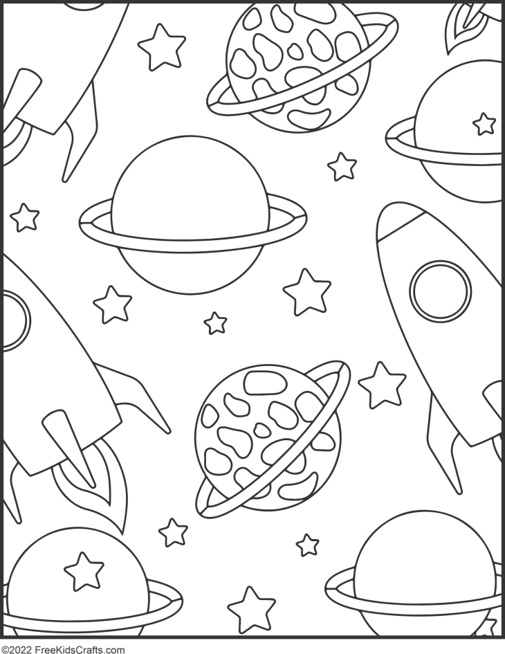 Rocketship Coloring Pages