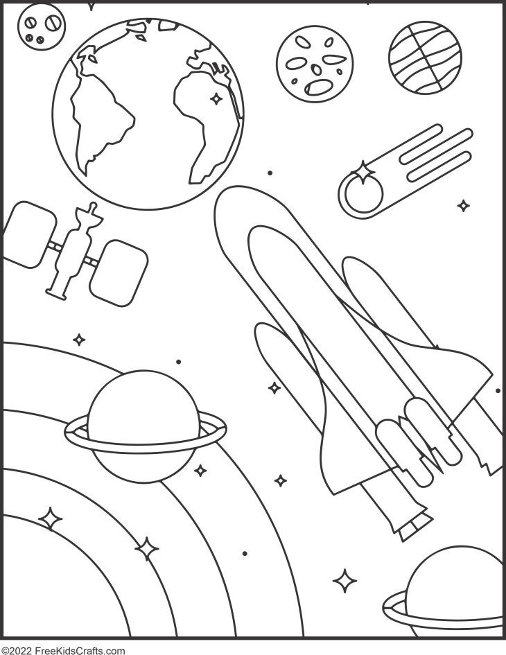 Rocketship Coloring Pages