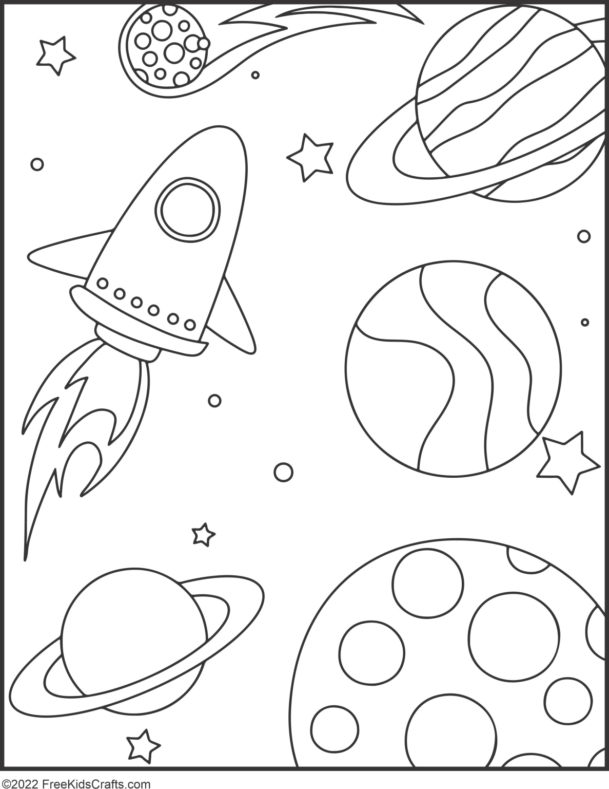 Rocketship Coloring Pages