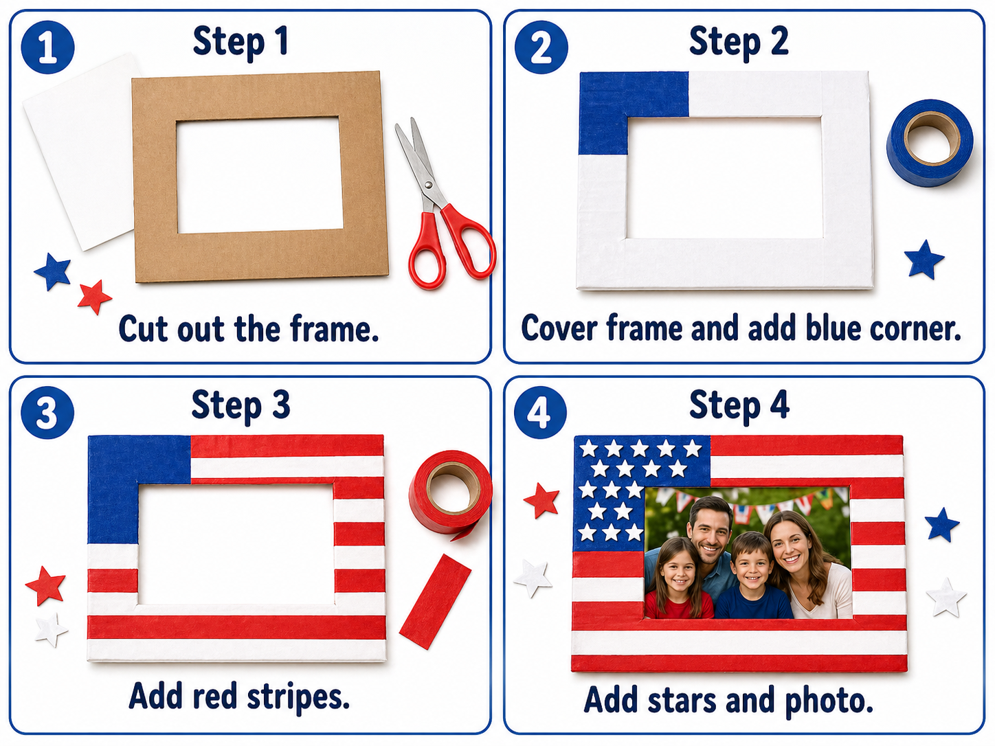 How to make a flag photo frame

