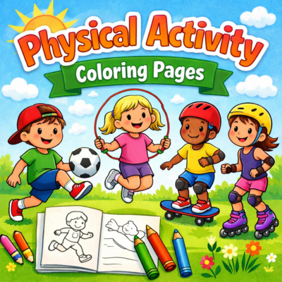 Physical Activity Coloring Pages